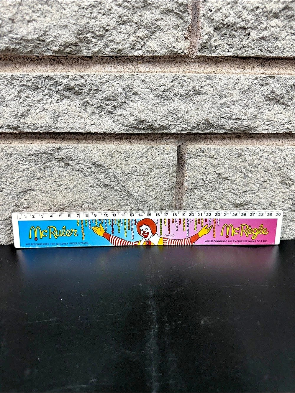 Vintage 1989 McDonald’s McRuler McRègle 12” Bilingual Canada Collectible
